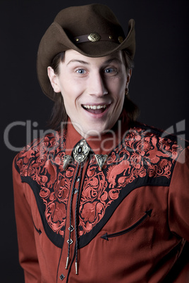 young cowboy smile