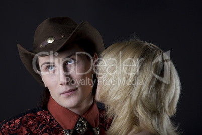 young cowboy and girl