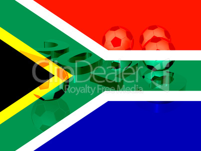 Fussball - 2010 - Flagge Süd-Afrika