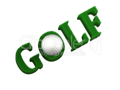 Golf - Golfball -  isoliert - 3D