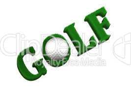 Golf - Golfball -  isoliert - 3D