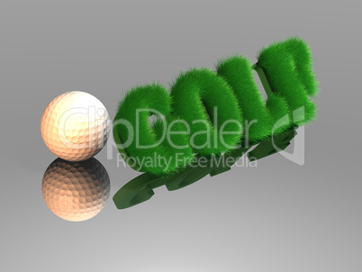 Golf - Golfball - Background - 3D