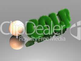 Golf - Golfball - Background - 3D