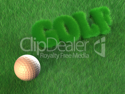 Golf - Golfball - Background - 3D