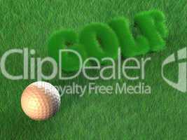 Golf - Golfball - Background - 3D