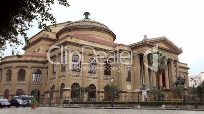 sequence of teatro massimo, palermo, sicily, italy