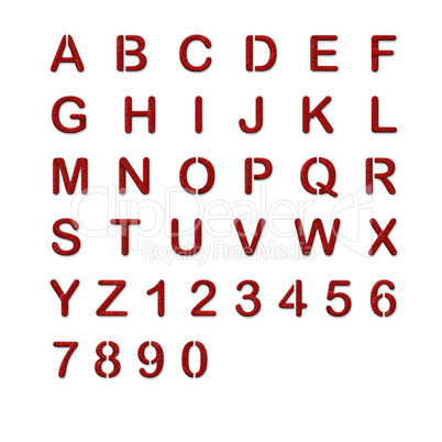 Alphabet - Set - Farbklecks - Ölfarbe