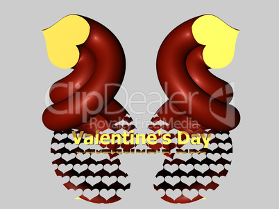Valentines Day - isoliert - 3D