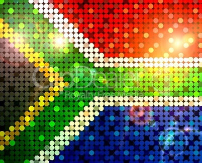glitzernde pailetten flagge südafrika