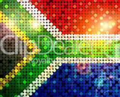 glitzernde pailetten flagge südafrika