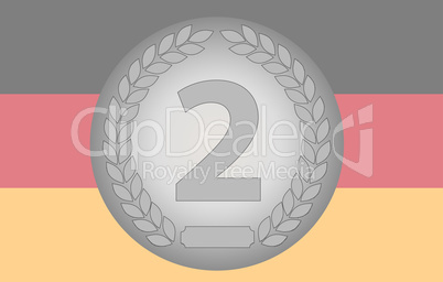 Deutschland Flagge und Medaille