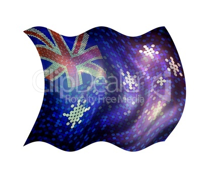 glitzernde pailetten flagge australien