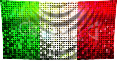 glitzernde pailetten flagge italien