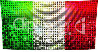 glitzernde pailetten flagge italien
