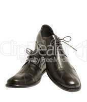 Stylish man's black shoes