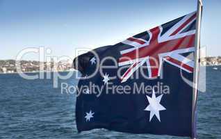 Australian Flag in Sydney Bay
