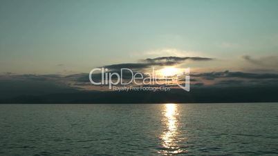 Sunrise on Baikal lake
