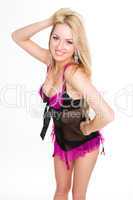 Sexy girl isolated on white