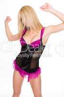 Sexy girl isolated on white