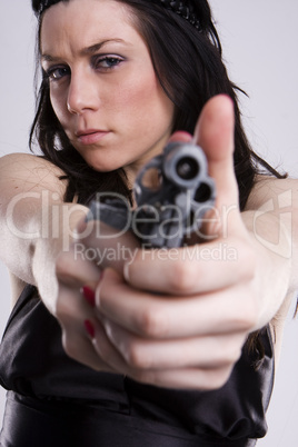 Gun At Womans Head