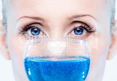 Abstract blue eyes