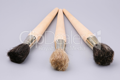 Three different brushes