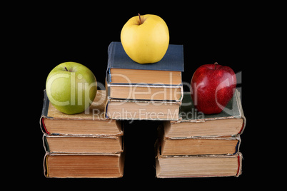 Books and apples