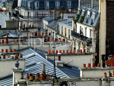 Parisian rooftops.