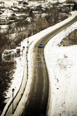 Car on a winding road