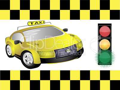 Taxi and traffic light