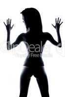 silhouette woman nude