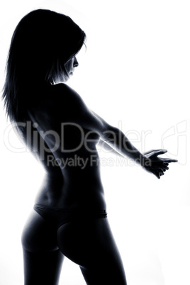 silhouette woman nude