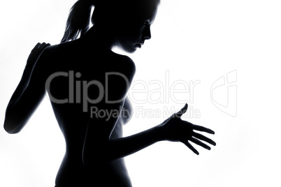 silhouette woman nude