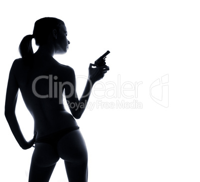 silhouette woman nude