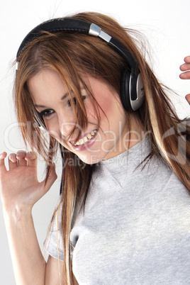 Beautiful girl is listen to the music Beautiful girl is listen to the music