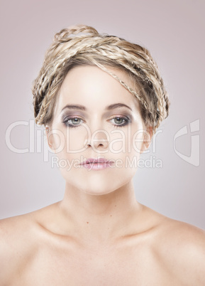 Portrait of beautiful woman. Studio shot