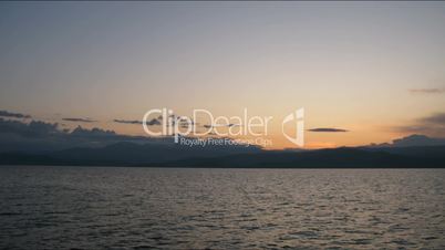 Sunrise on Baikal lake