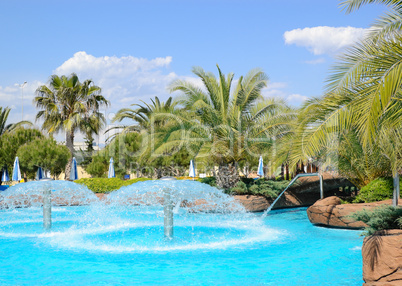 Aqua park open air water facilities, Antalya, Turkey