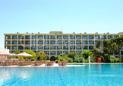 Swimming pool in popular hotel, Antalya, Turkey
