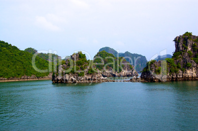 Karst islands in the sea