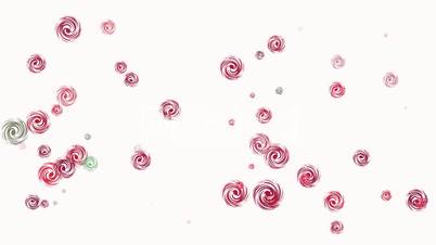 Particle party on white background