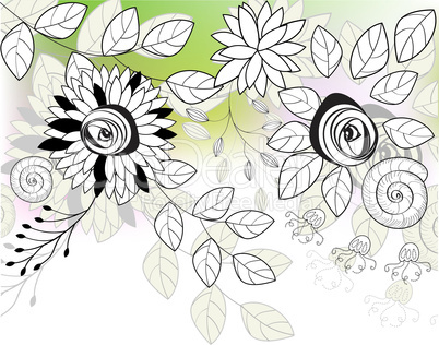 Original background with flowers