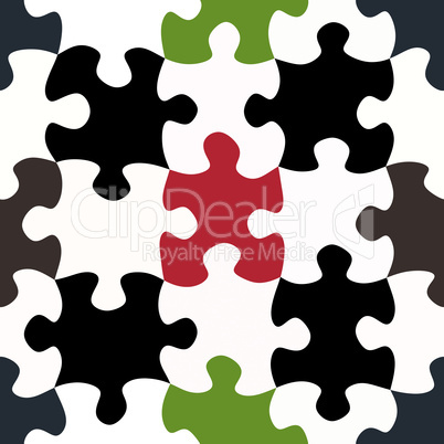 contrasty jigsaw pieces pattern