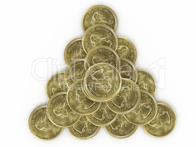 Pyramid of coins