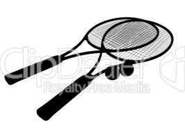 Silhouette of Tennis racket's