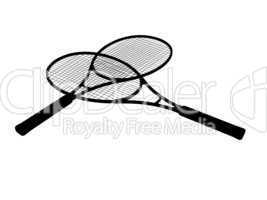 Silhouette of Tennis racket's