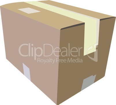 Realistic illustration of box