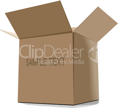 Realistic illustration of box