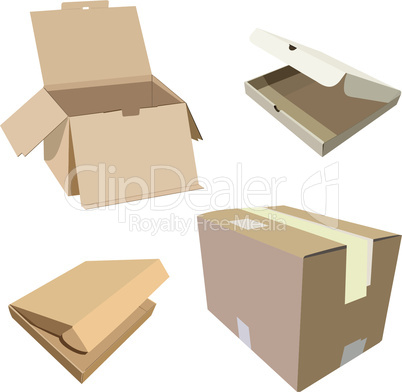 Realistic illustration of set box