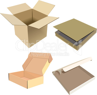 Realistic illustration of boxes